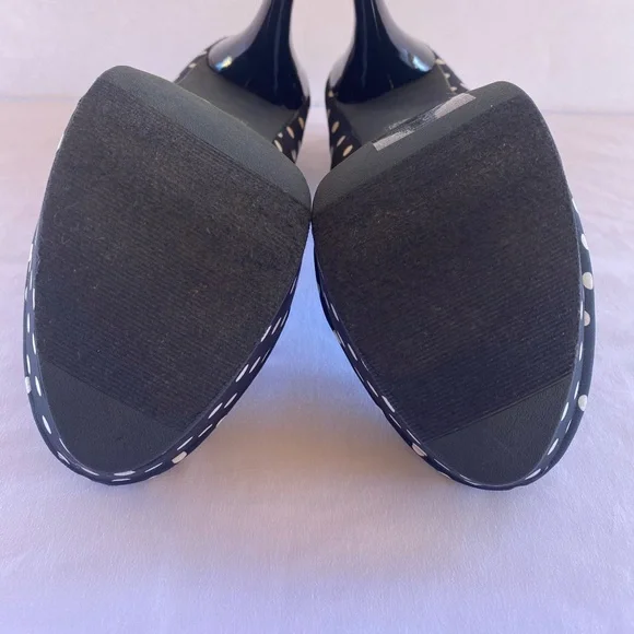 🛍️🛍️🛍️ Forever21 Black with White polka dots High Heels, sz 7.5, Used - Picture 11 of 16